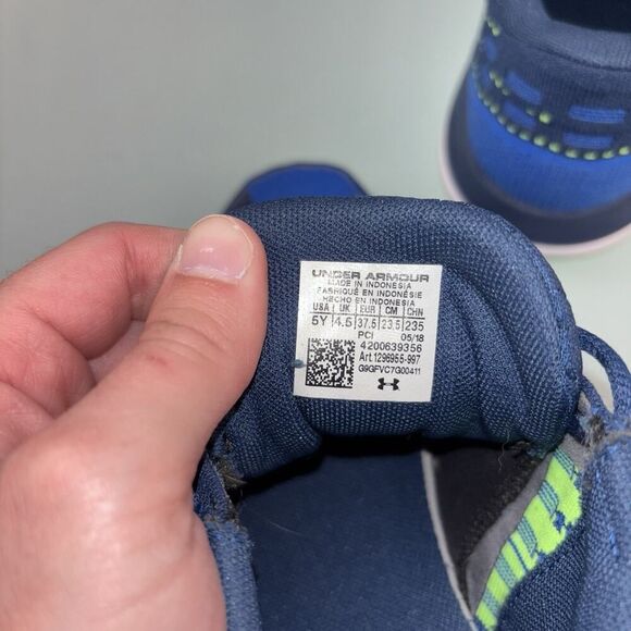 Under Armour Threadborne Slingflex Running Shoes Youth Size 5Y 1296955 997 Blue - Picture 9 of 9